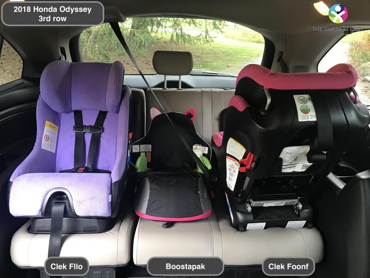 The Car Seat Lady2018 Honda Odyssey 3rd row 3across project The Car